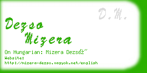 dezso mizera business card
